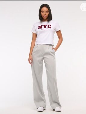ABERCROMBIE & FITCH Sloane Tailored Wide Leg Pant Size 30 Regular